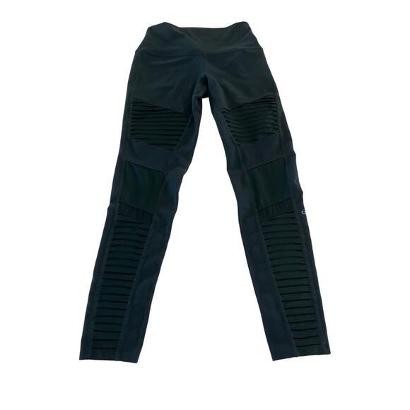 Alo Yoga High Waisted Moto Leggings Green Size‎ Small - Picture 1 of 9